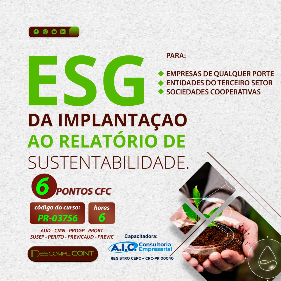 ESG - DA IMPLANTAÇÃO AO RELATÓRIO DE SUSTENTABILIDADE